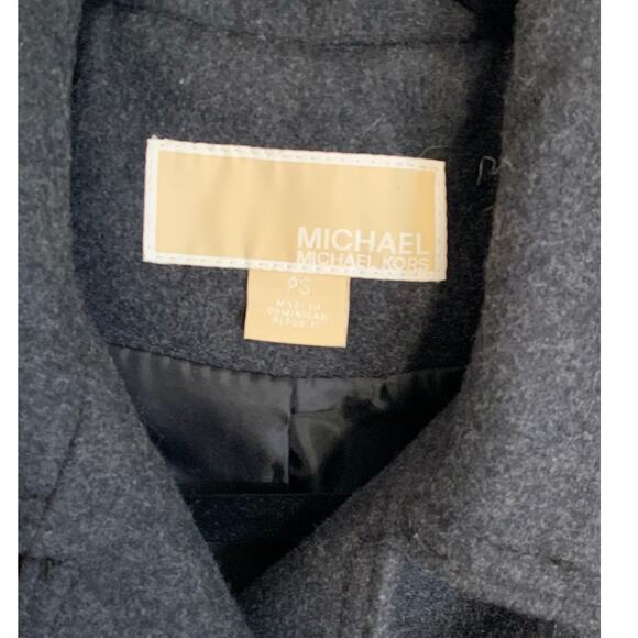 Michael Kors grey belted wool coat size PS - Picture 2 of 6